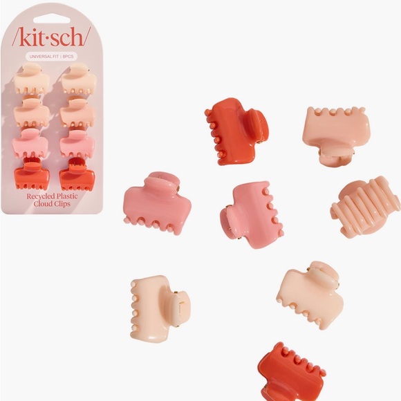 🆕Kitsch Cherry Print Cloud Clip + Mini Claw Clip Set - Picture 5 of 10